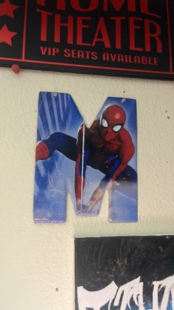 M initial sign spiderman