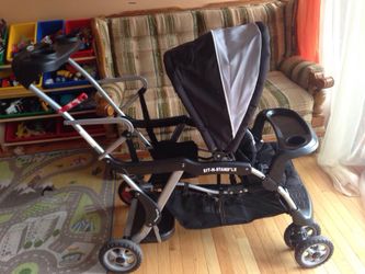 Baby trend sit n stand double stroller with car seat adapter