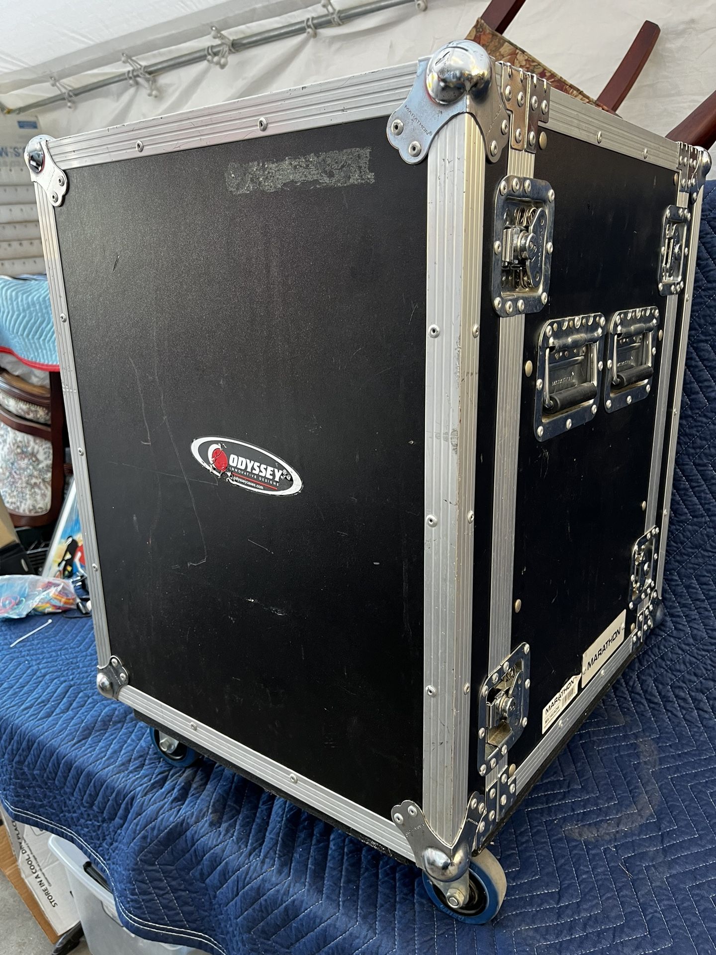 Odyssey FZAR12 Flight Zone 12 Space Amplifier Rack Space with Wheels ...