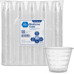 7 Individually Wrapped Sleeves Of 100 1-oz. Medicine Cups