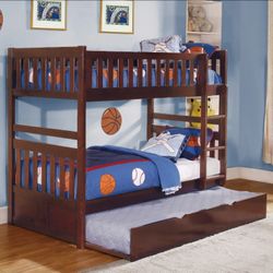Twin/Twin Bunk Bed with Twin 💥 Best quality furniture