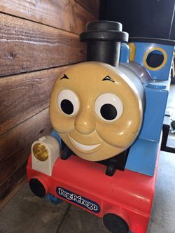 Thomas the Tank Engine ride-on toy.