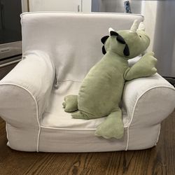 Pottery Barn Anywhere Chair®, Gray With White Piping