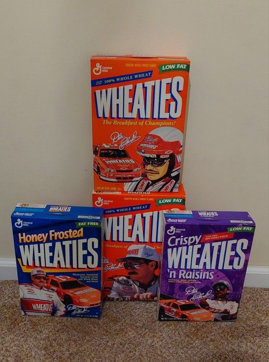 Vintage Collectible Dale Earnhardt Cereal Boxes