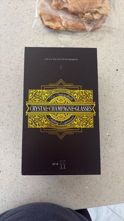 Crystal champagne glasses