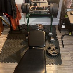 Work Out Bench And Weights