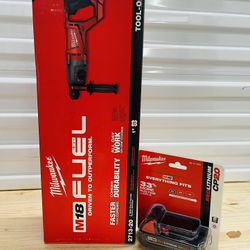 Milwaukee M18 Fuel SDS Plus D-Handle Rotary Hammer And M18 2ah Battery 