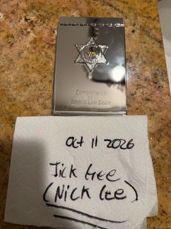 Sheriff Lee Baca Engraved Silver Notepad Holder OPEN OTO OFFERS NEED GONE