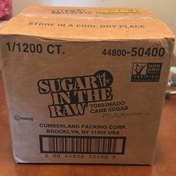 1200 Count Single Packets Sugar In The Raw Turbinado Sugar 