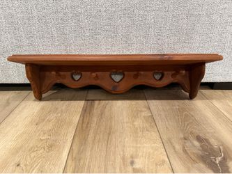 24" Vintage Oak Country Heart Shelf