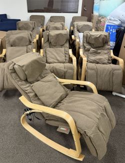OWAYS Reclining Massage Chair, Shiatsu Rocking Chair, Hip Vibration and Rolling Massage
