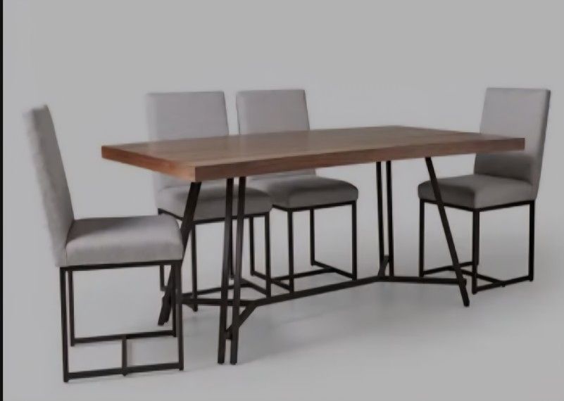 Modern design dining set (Large wooden table and 4 chairs) by DAVIS design furniture.