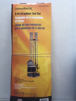 HOMEBASIX 5-PC FIREPLACE TOOL SET