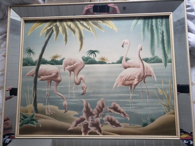 Original Mid Century Modern Turner Vintage Flamingo Art Print