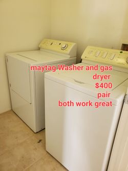 Maytag washer and gas dryer