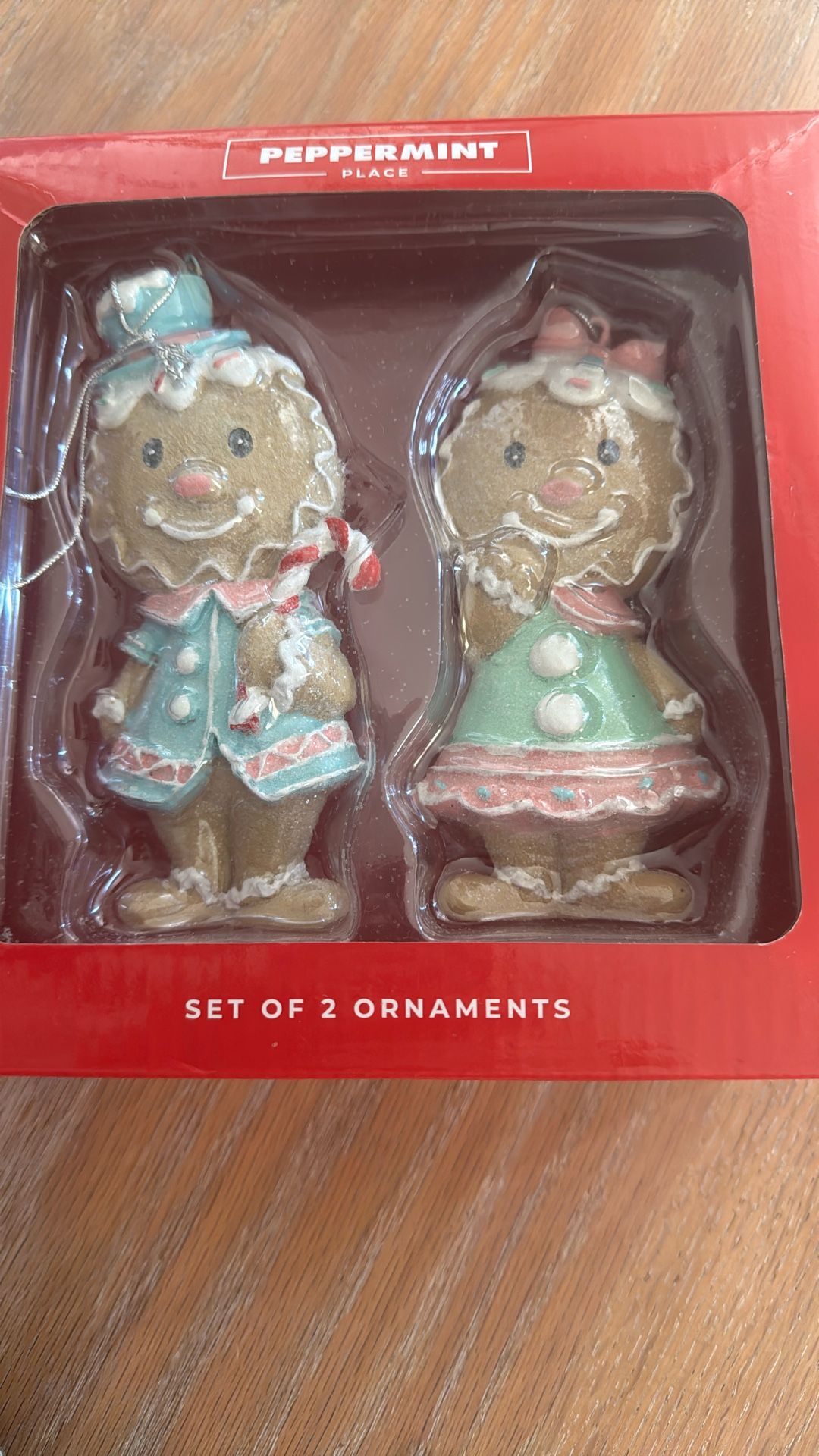 Gingerbread Boy Girl Pink Blue Christmas Decor