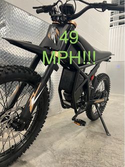 Electric Dirt Bike E-Moto GT73 Pro, 49mph, Knobby Dirt Bike Tire, Steel Spoke Rims