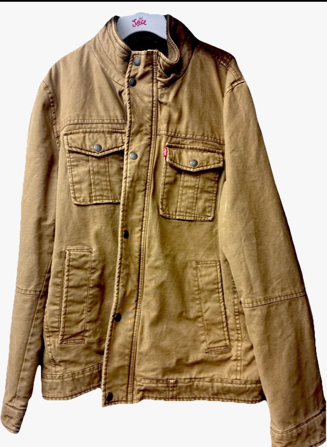 Chaqueta de caballero color camel con forro acolchado