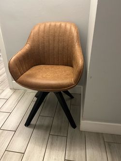 Brown leather chair