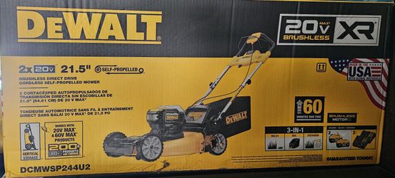 (NEW) Dewalt Mower Runs Off Batteries