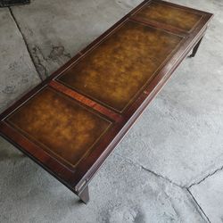 Coffee Table On Wheels With Unique Design. Antique. 