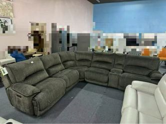 Redding 6-piece Fabric Power Reclining Sectional with Power Headrest,$1100