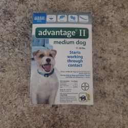 ADVANTAGE II Medium Dog Flea Treatment 5 Tubes NIB