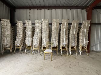 Gold Steel Chiavari Chairs 100 Bulk Sell