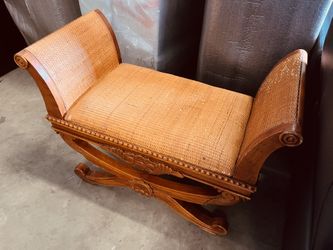 BLACK FRIDAY SALE Rattan Bench Now Reduced 