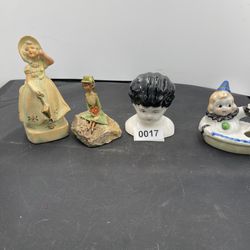 Four Vintage Various Figurines