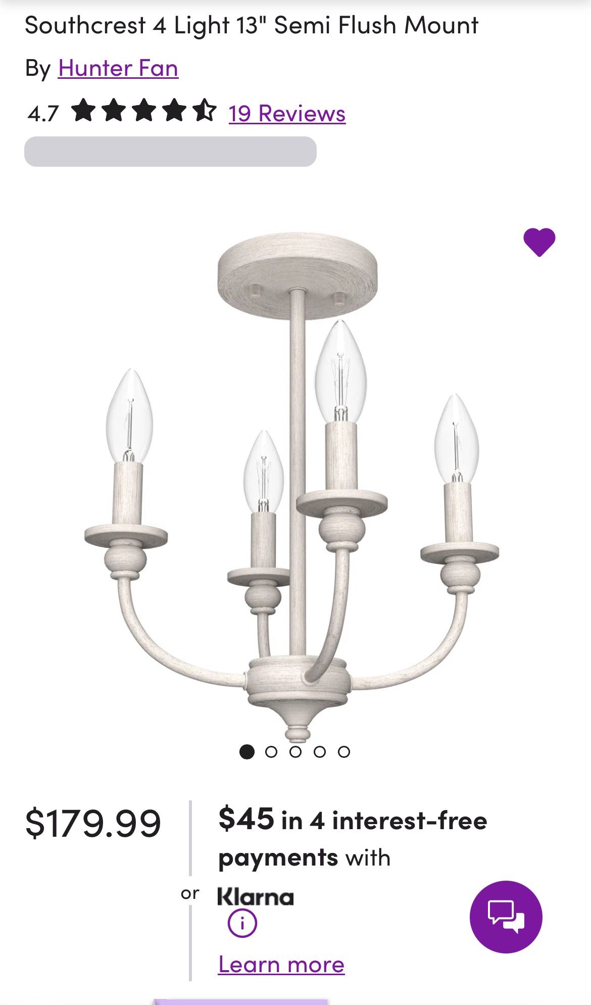 Semi Flush Light Pendant