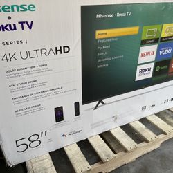 58” inch Hisense Smart 4K Roku