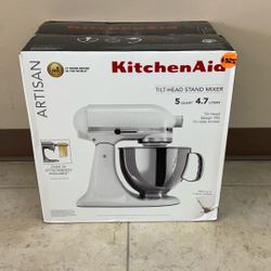 KITCHEN ARTISAN TILT-HEAD STAND MIXER KSM150PSWH (WHITE).