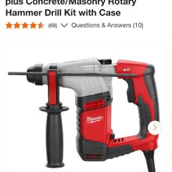 Milwaukee 5.5 Amp 5/8 in. Corded SDS-plus Concrete/Masonry Rotary Hammer Drill Kit with Case.