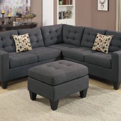4 Pc Sectional With Ottoman Free Delivery 100 Day Payment Option