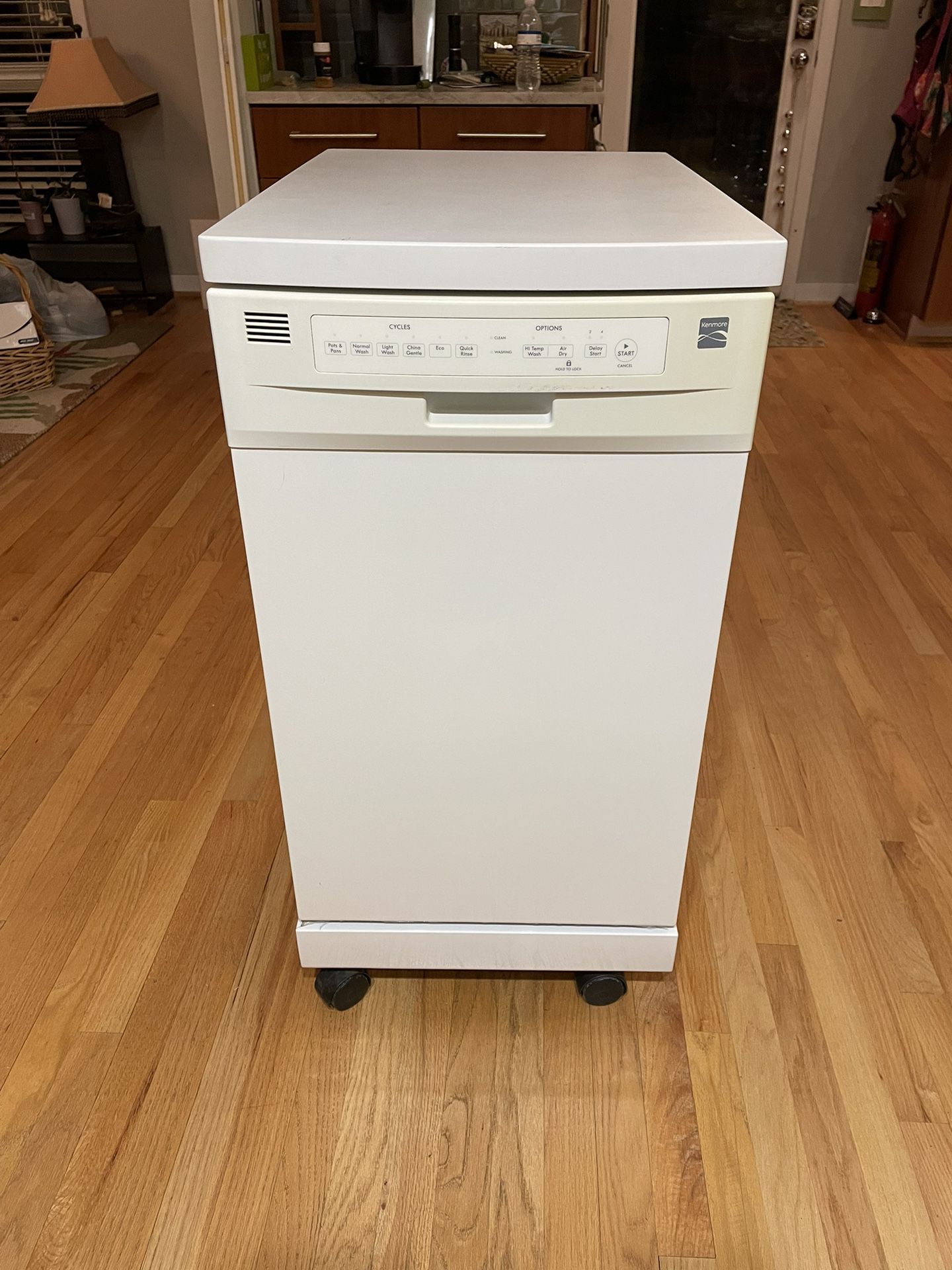 Portable Kenmore Dishwasher 18” Wide/8 Place Setting