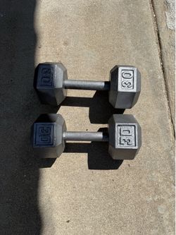 30 lb dumbbells x2