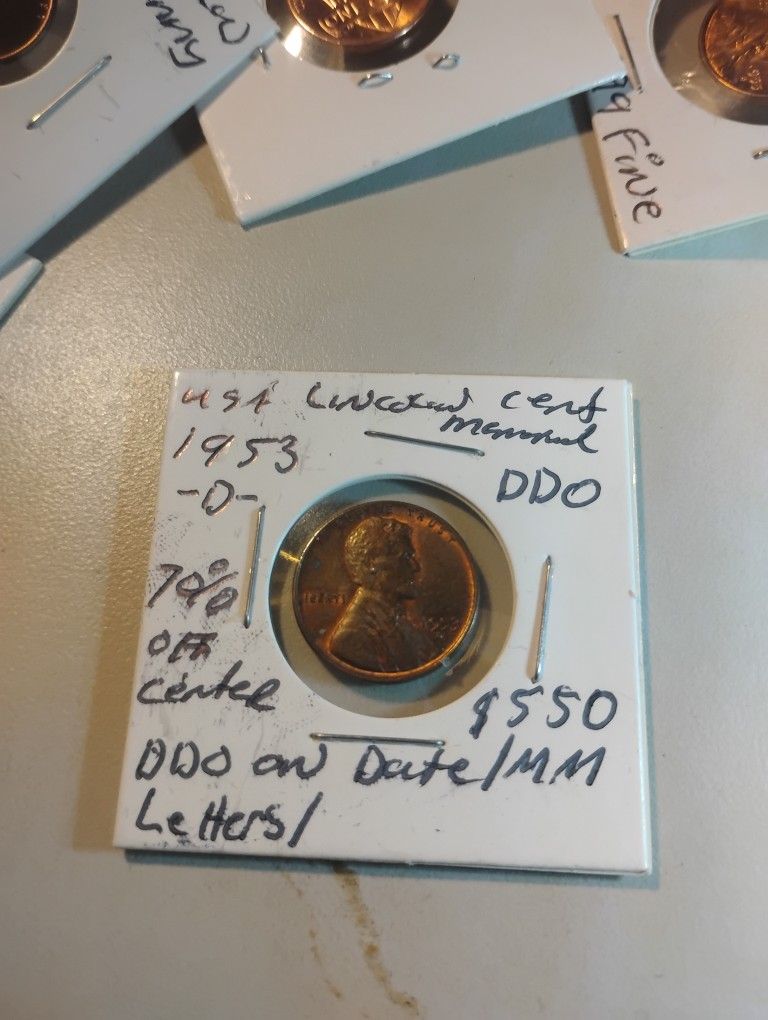 Error 1953 Lincolin Wheat Cent On Mint Mark D
