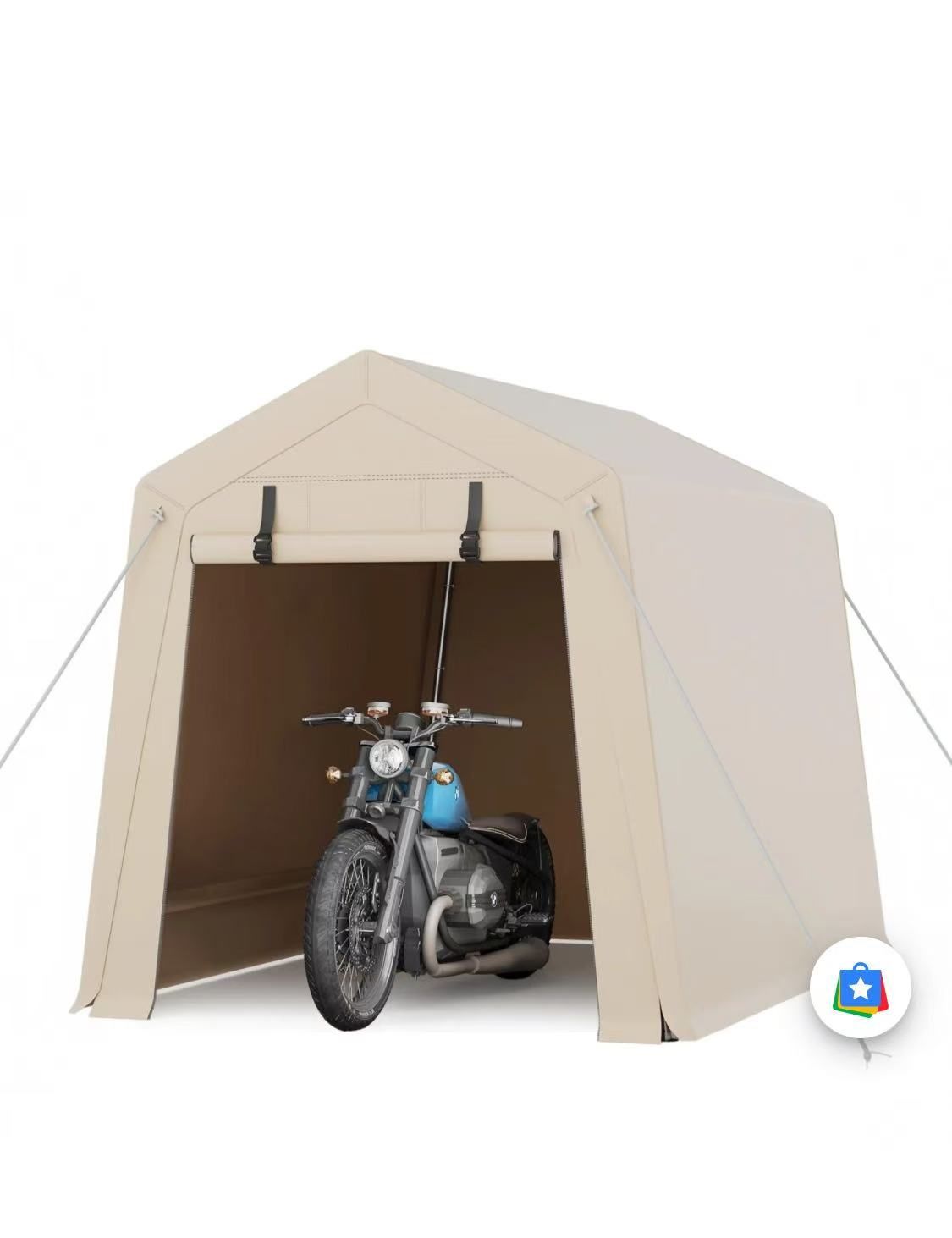 Garvee 6x8 FT Portable Outdoor Storage Shed with Dual Roll-Up Doors & Vents