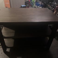 Wood Table With Stool 