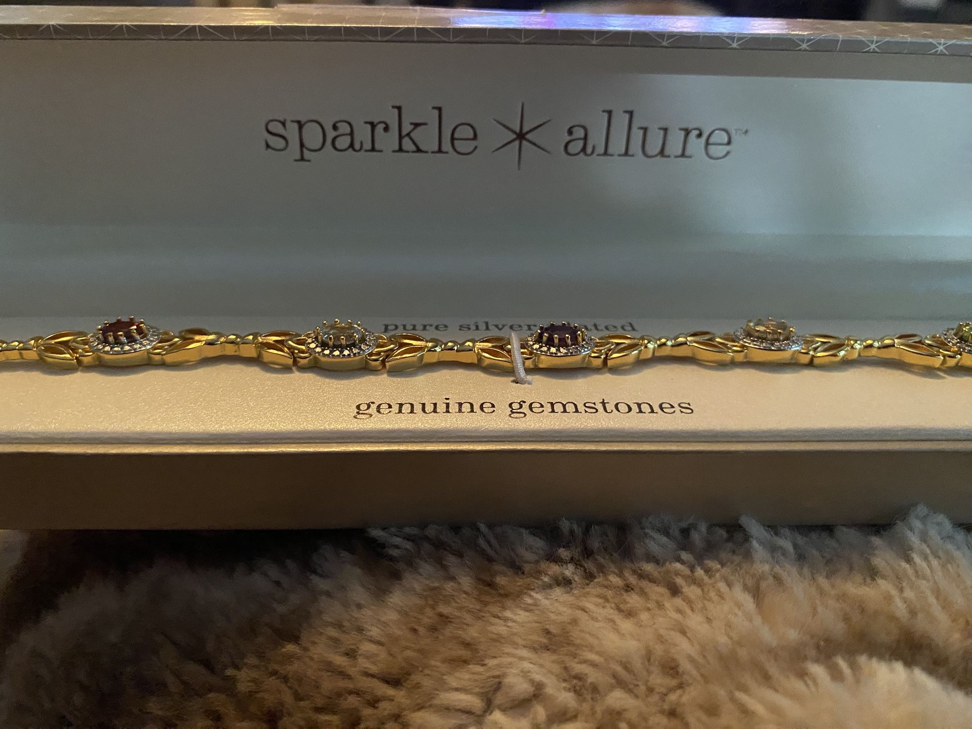 Beautiful Sparkle Allure Genuine Gemstone Bracelet