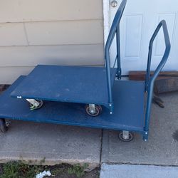 Camión de plataforma de acero de 30 x 48 pulgadas, capacidad de 2000 libras con mango