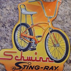Schinn Metal Sign By Stingray Bike Great Condition 