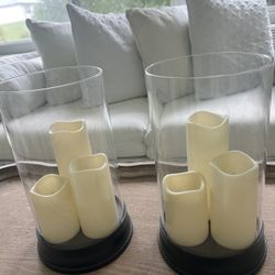2, Lanterns, L E D Candles, 3 C Batteries Included 