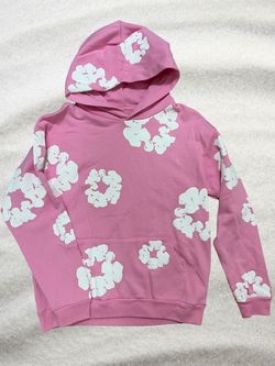 Denim Tears Cotton Wreath Pullover Hoodie - Pink