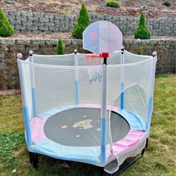 60" Trampoline for Kids, 5 FT Indoor & Outdoor Toddler Baby Trampoline 