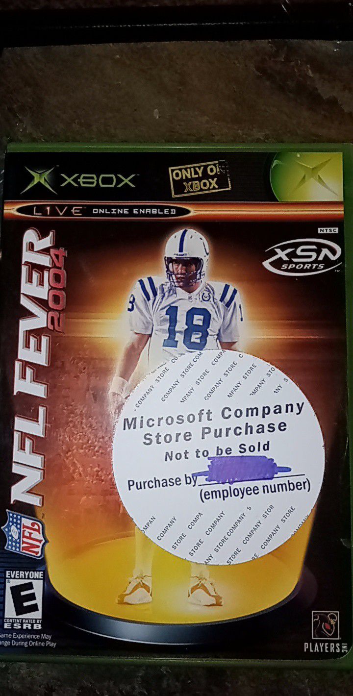 NFL FEVER For Sale ( Original Xbox ) 