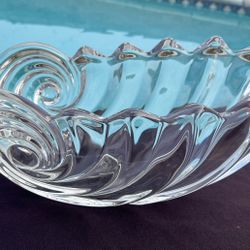 Vintage Mikasa Clearwater Nautilus Crystal Shell Bowl