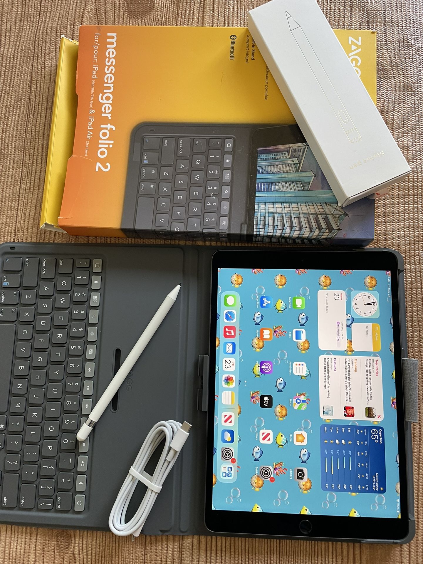 Apple iPad Air 3rd Generation (10.5” screen) 64GB With zagg Keyboard and Pencil