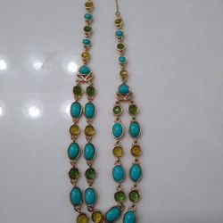 Turquoise Necklace with Assorted Color Stone 